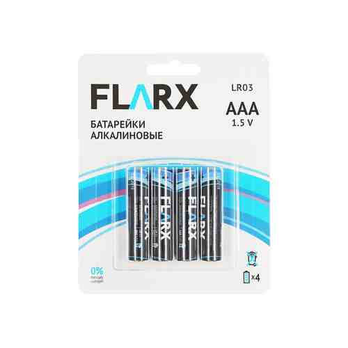 Батарейки алкалиновые, Flarx, ААА, 4 шт. арт. 5014001