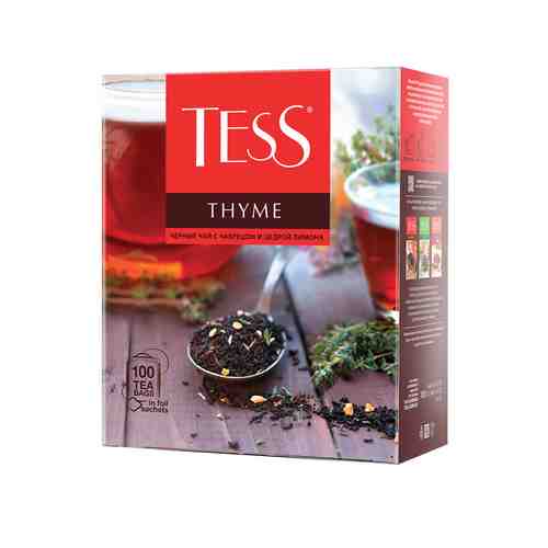 Чай чёрный с чабрецом и цедрой лимона, TESS, 100 пакетиков, 150 г арт. 1724176