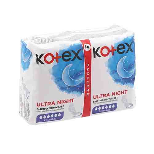 Прокладки, Kotex, Ultra Night, 14 шт. арт. 3101144