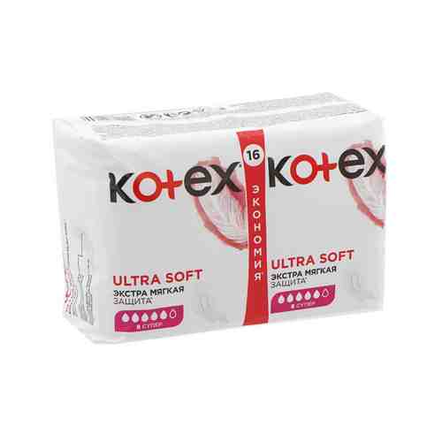 Прокладки, Kotex, Ultra Soft, 16 шт. арт. 3101143