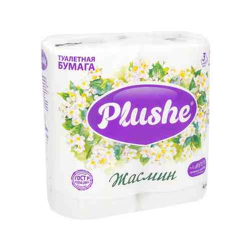 Туалетная бумага, Plushe, трехслойная, 4 рулона, в ассортименте арт. 3130063